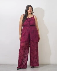 calca crepe com forro de shorts crepe trabalhado juli kayla