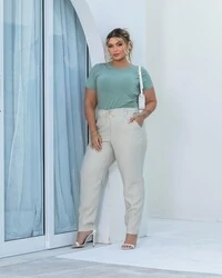pre venda calca cenoura alfaiataria sarjada fivela mr fr