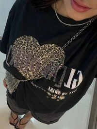 PROMO SEM TROCA T shirt glamour onça