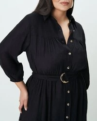 vestido chemise midi paisley quebela