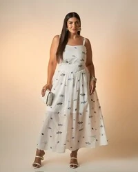 vestido algodao com bordado faity kayla