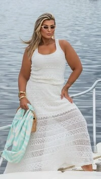 Pre venda conjunto malha crochet boho mr fr