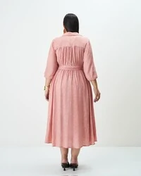 vestido chemise midi paisley quebela