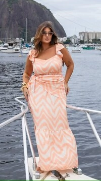 Pre venda vestido longo estampa exclusiva mr fr