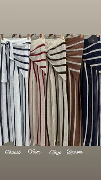 Calca tricot com forro e lenco planet