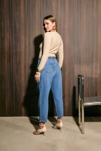 Calca jeans clara mom izzat