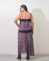 regata xadrez com renda chantily kayla