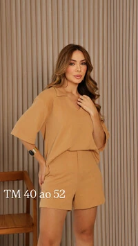 shorts malha texturizada livia upper