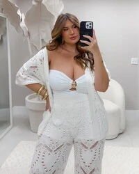 conjunto tricot crochetado planet