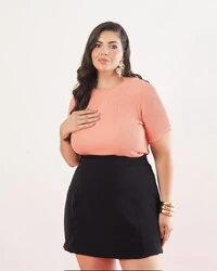 Blusa babylook malha kayla