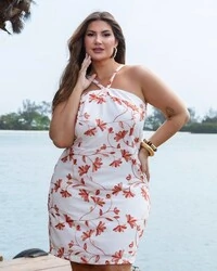Pre venda vestido curto bordado linho e viscose mr fr