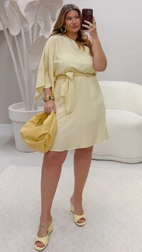 vestido viscolinho manga sino erica lore