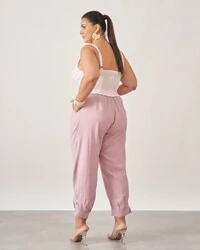 Camisa listrada+cropped com renda kayla