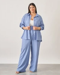Calca linho de viscose reta kayla