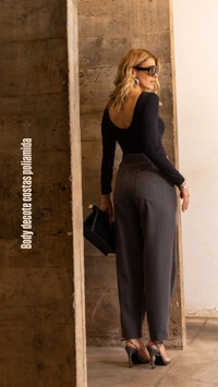 pre venda calca alfaiataria pizatto com textura tellos