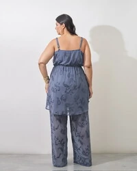 calca crepe com forro de shorts crepe trabalhado juli kayla