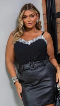 Pre venda saia shorts couro pu mr fr