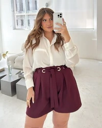 shorts clochard com ilhos hotpink