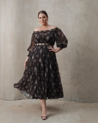 vestido longo etnix quebela
