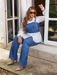 Pre venda Cropped jeans fivelas mr fr