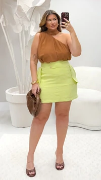 Pre venda saia shorts marrant jardineia milan
