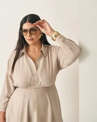 vestido curto camisa chemise quebela