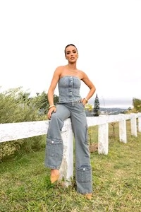 pre venda blusa tomara que caia jeans denim divas