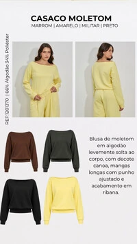 blusa moletom algodao kayla