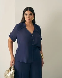 conjunto summer camisa+ calca reta quebela