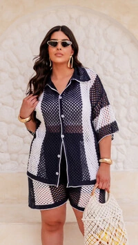 conjunto tricot gringa shorts carol planet