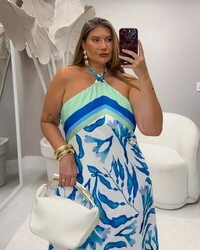 Pre venda vestido salinas longo floral duas