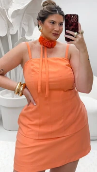 pre venda conjunto tomara que caia cinto flor divas