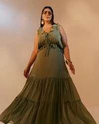 conjunto em crepe ggt com lurex chuvisco quebela