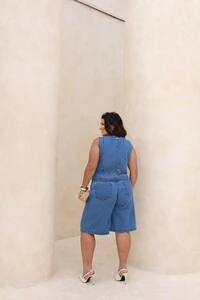 colete jeans 100%celia brunf provador