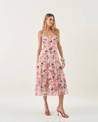 vestido floral florenza quebela