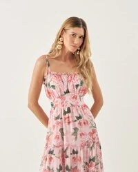 vestido floral florenza quebela