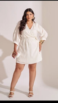 vestido curto liocel transpassado collab kayla