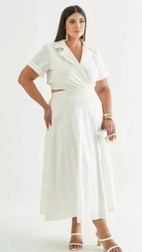 Vestido midi bless alfa quebela