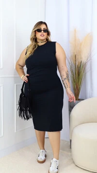 Vestido tubinho malha moletinho libe
