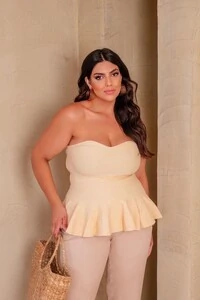 blusa peplum tricot modal planet
