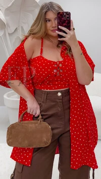 promo sem troca camisa airflow com cropped bojo poa