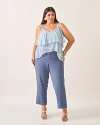 Blusa regata jabour cibele crepe kayla