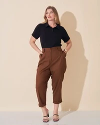 blusa malha micro rib polo kayla