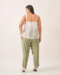 Blusa regata jabour cibele crepe kayla