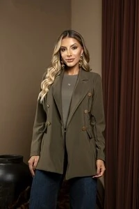 pre venda blazer alfaiataria alongado divas