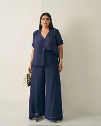 conjunto summer camisa+ calca reta quebela