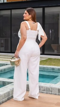 pre venda conjunto alfaiataria sarjada lace calca mr fr