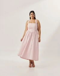 vestido colonial em tricoline com elastano e elastico costa quebela