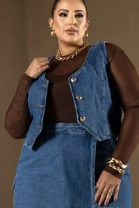 pre venda colete jeans atos divas