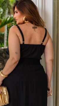 pre venda conjunto saia longa e blusa transpassada viscose com poliamida mr fr